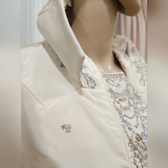 NWOT Rare Vintage Hand-Embroidered Gown/ Dress/ Coat By SHIATZY CHEN - Picture 6 of 16